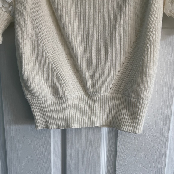 French Connection Ivory Ribbed Knit Top - Picture 6 of 9